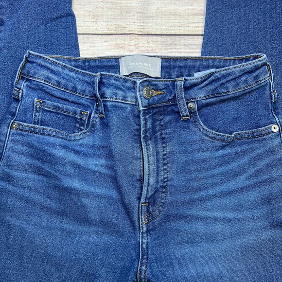 Everlane The Perform High Rise Skinny Jeans Womens 28 Blue Denim Stretch Pants M - Picture 11 of 13